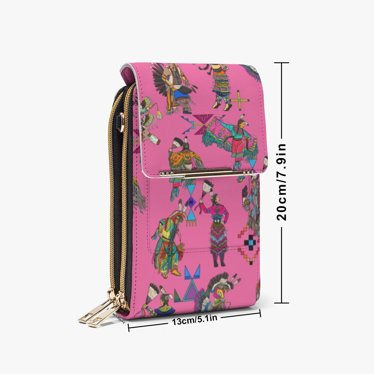 Grand Entry Dancer Pink Mobile Phone Chest Bag