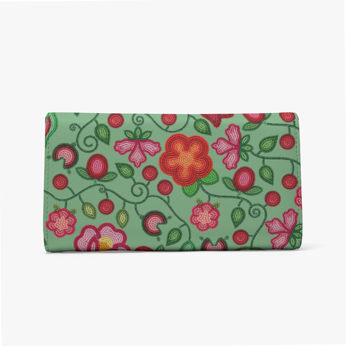 Rose Reverie Green Wallet