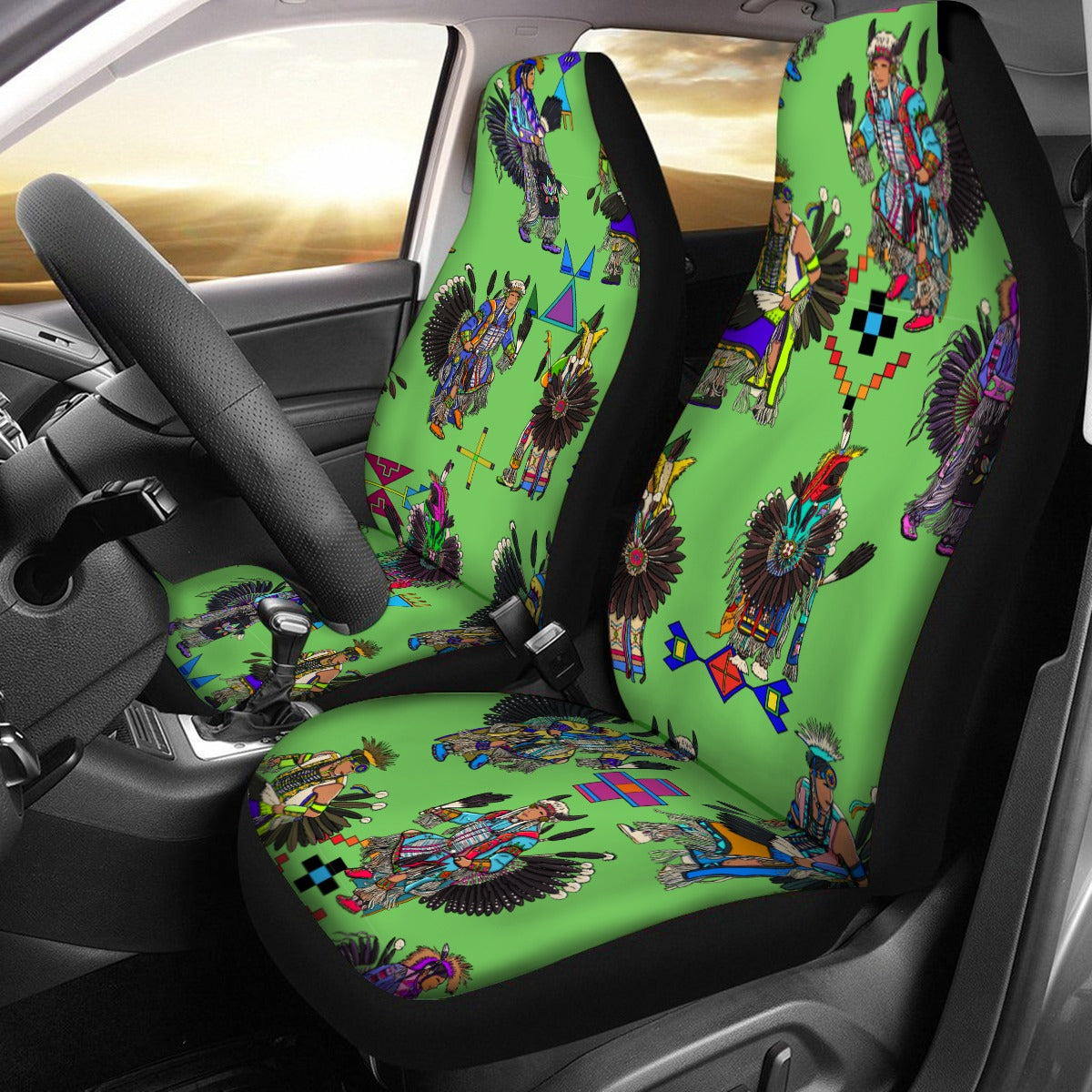 Men's Tradish Dancers Grass Universal Car Seat Cover With Thickened Back
