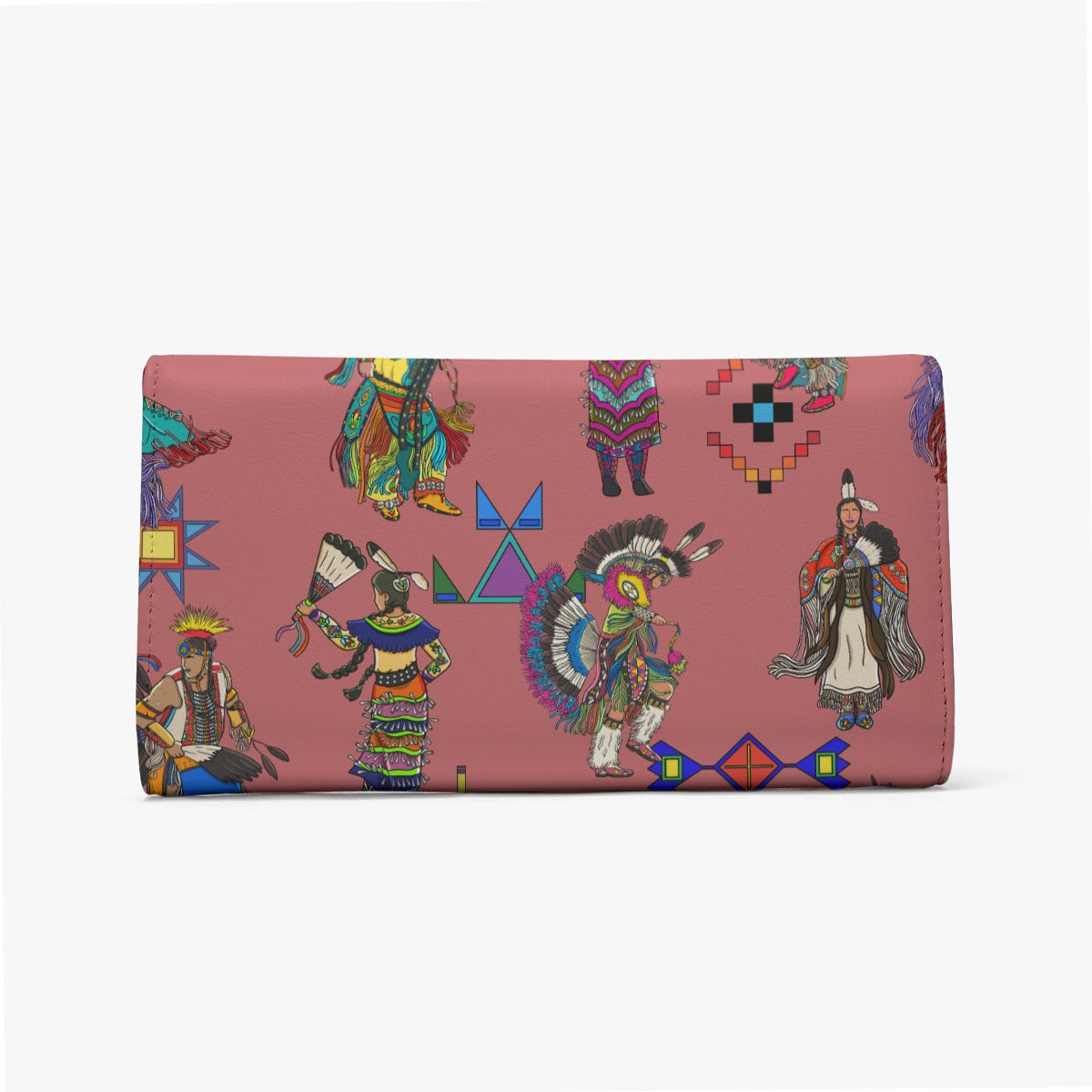 Grand Entry Dancers Terra Cotta Foldable Wallet
