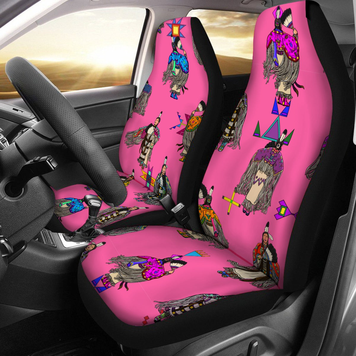 Women's Tradish Dancers Pink Universal Car Seat Cover With Thickened Back
