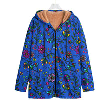 Load image into Gallery viewer, Prairie Paintbrush Blue Kid&#39;s Plush Windbreaker
