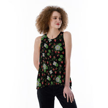 Load image into Gallery viewer, Strawberry Dreams Midnight Split Back Tank Top
