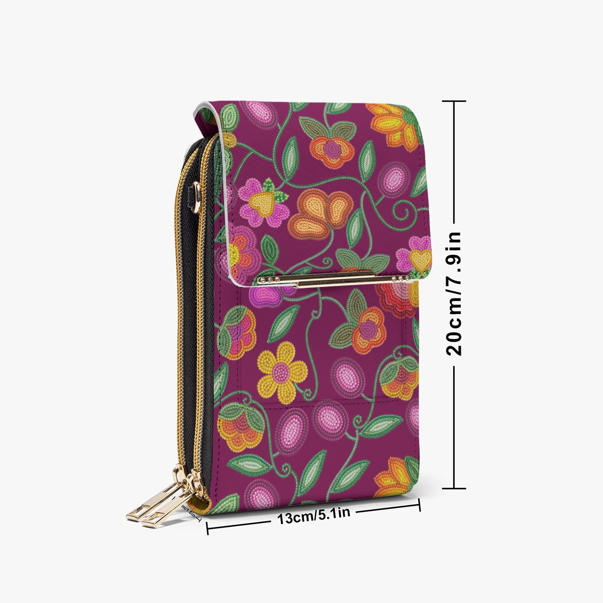 Boreal Bounty Dark Magenta Phone Bag