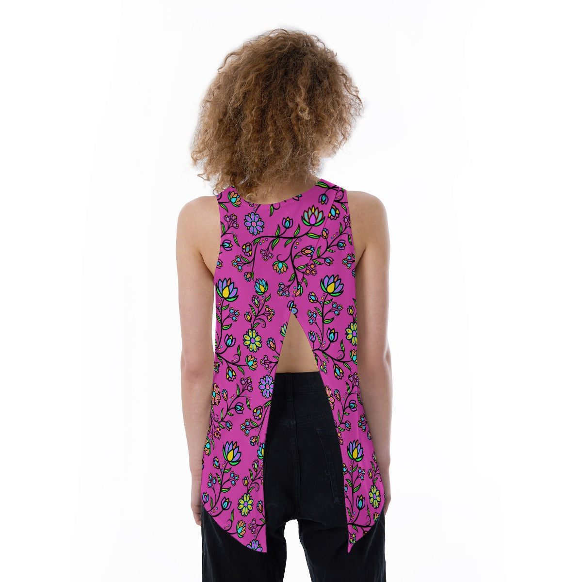 Cosmic Whisper Pastel Passion Split Back Tank Top