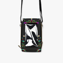 Load image into Gallery viewer, Dakota Damask Black Mobile Phone Chest Bag
