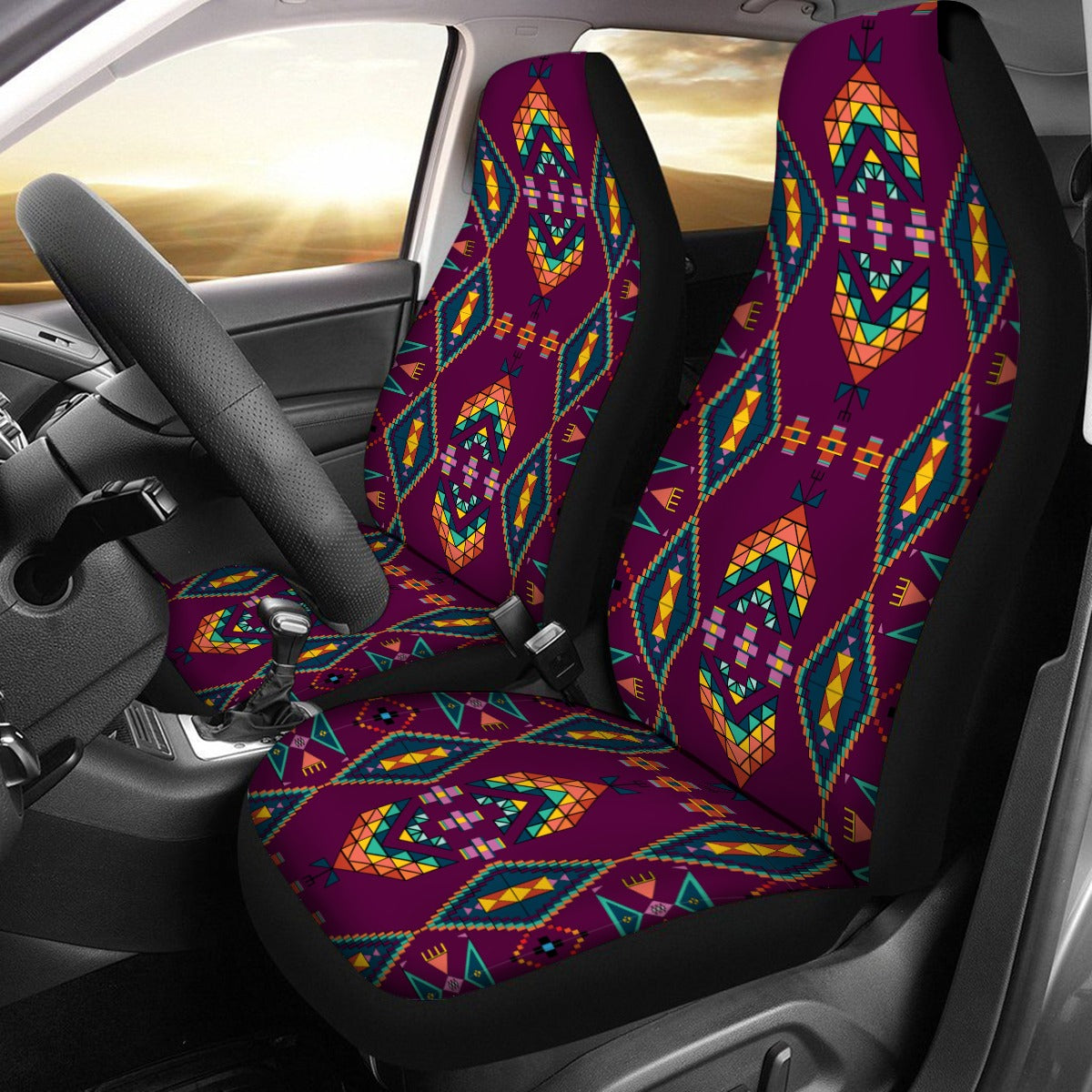 Travois Tipi Berry Universal Car Seat Cover With Thickened Back