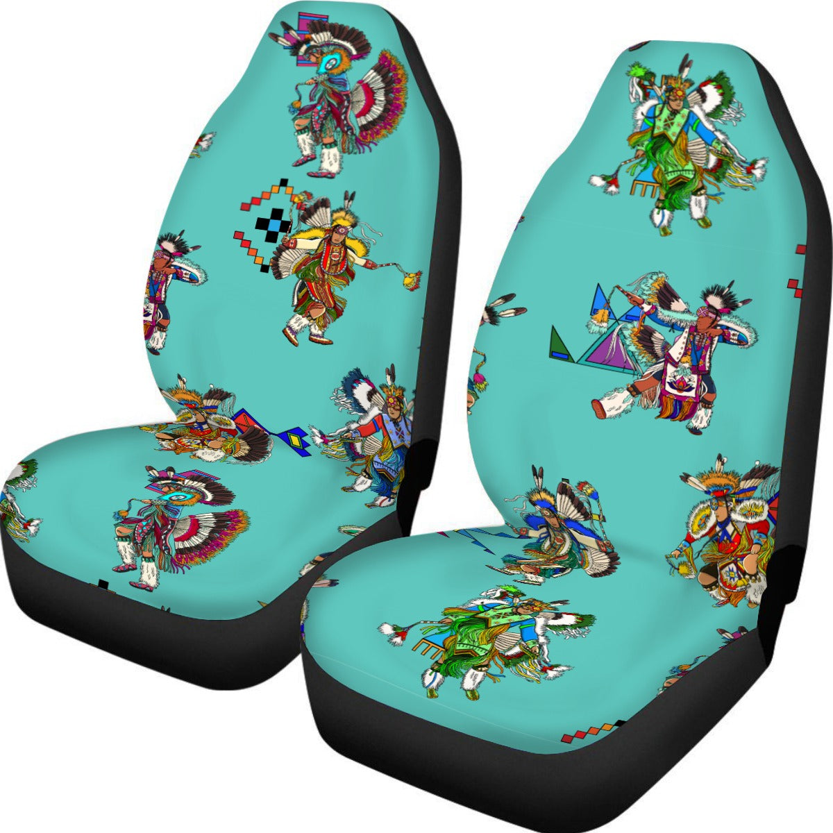 Men's Fancy Dancers Eggshell Blue Universal Car Seat Cover With Thickened Back