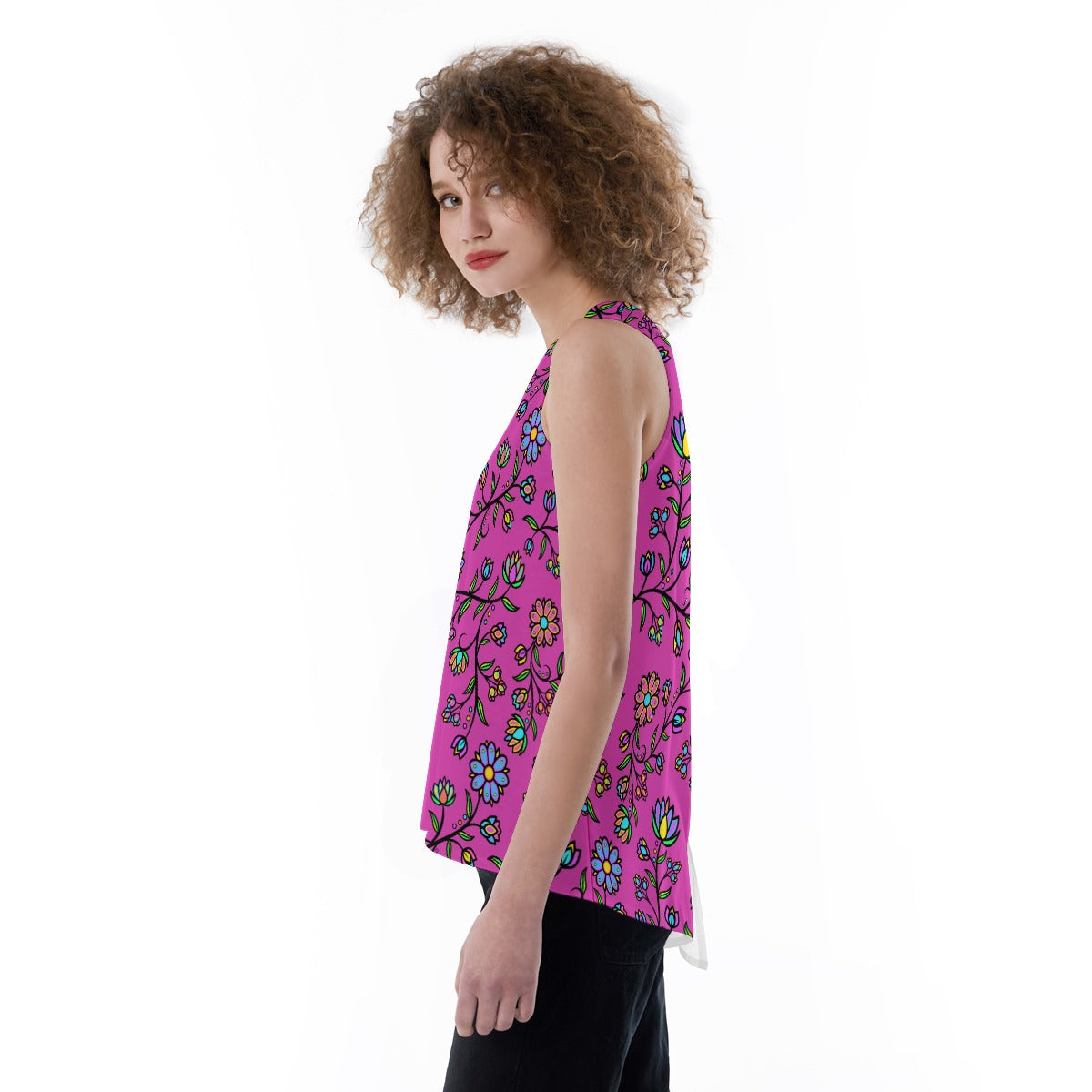 Cosmic Whisper Pastel Passion Split Back Tank Top