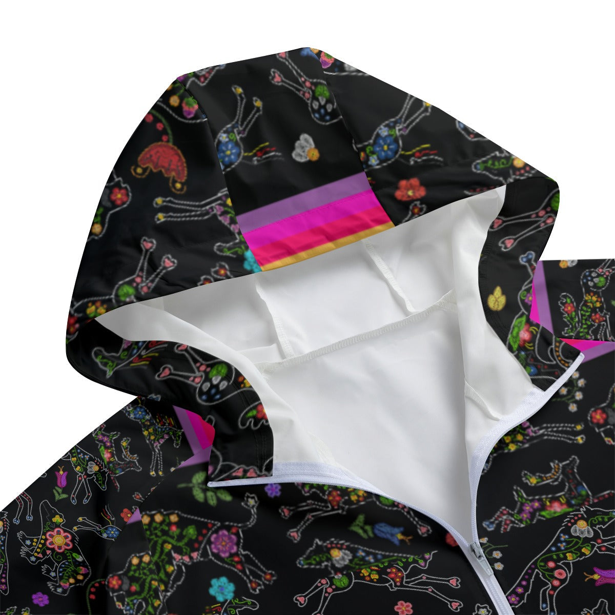 Floral Ledger Sweethearts Long Windbreaker