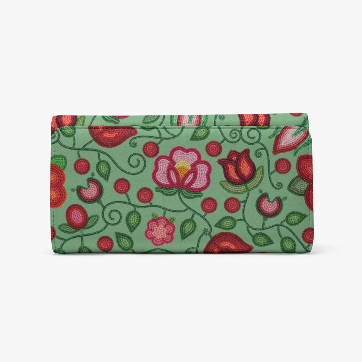 Rose Reverie Green Wallet
