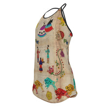 Load image into Gallery viewer, Floral Ledger Way of Life Criss-Cross Open Back Tank Top
