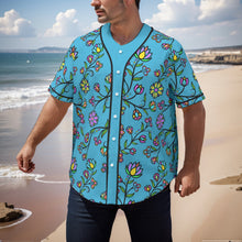 Load image into Gallery viewer, Cosmic Whisper Pastel Rainy Horizon Short Sleeve Baseball Jersey
