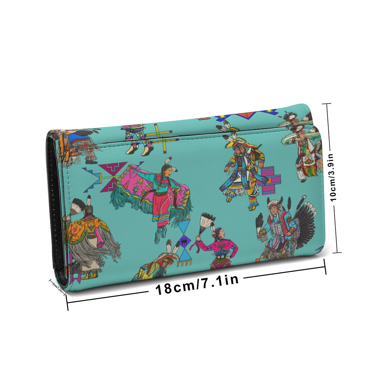 Grand Entry Dancers Eggshell Blue Foldable Wallet