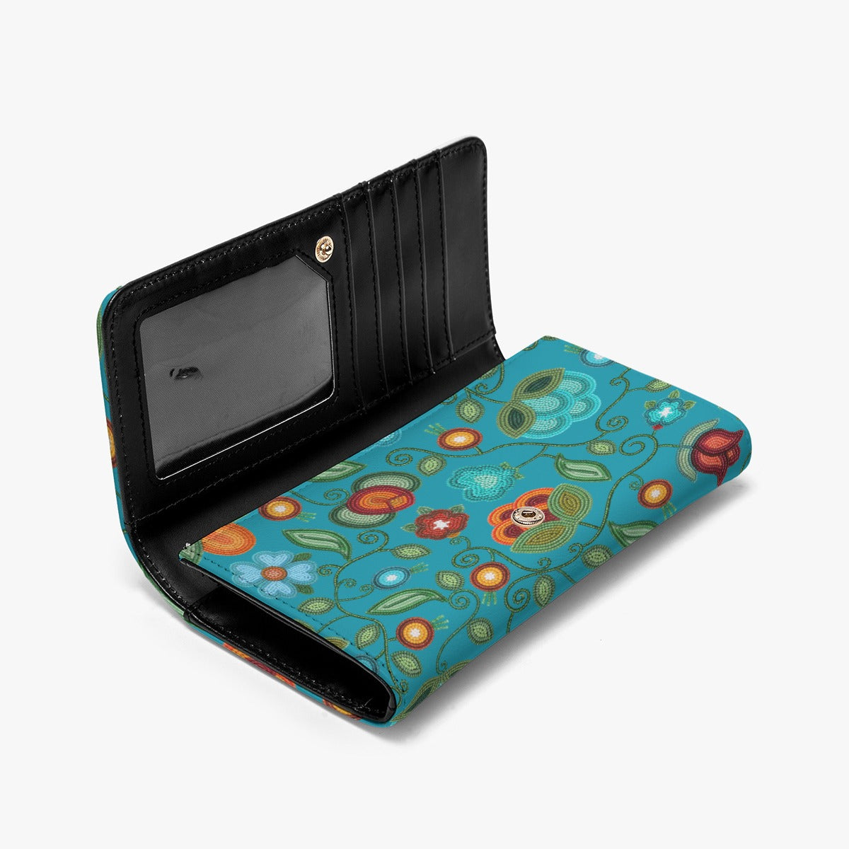 Prairie Fire Petals Ocean Wallet