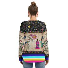 Load image into Gallery viewer, Floral Ledger Sweethearts Tie Sweatshirt
