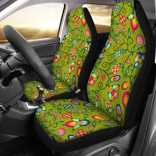 Floral Bounty Sweetgrass Universal Car Seat Cover With Thickened Back
