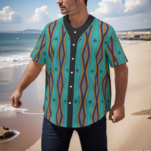 Load image into Gallery viewer, Diamond in the Bluff Turquoise Short Sleeve Baseball Jersey
