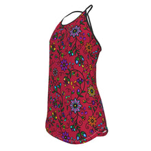 Load image into Gallery viewer, Prairie Paintbrush Passion Berry Criss-Cross Open Back Tank Top
