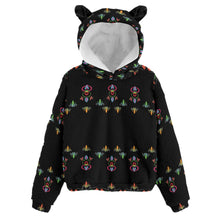 Load image into Gallery viewer, Metis Corn Mother Kid’s Borg Fleece Hoodie With Ear
