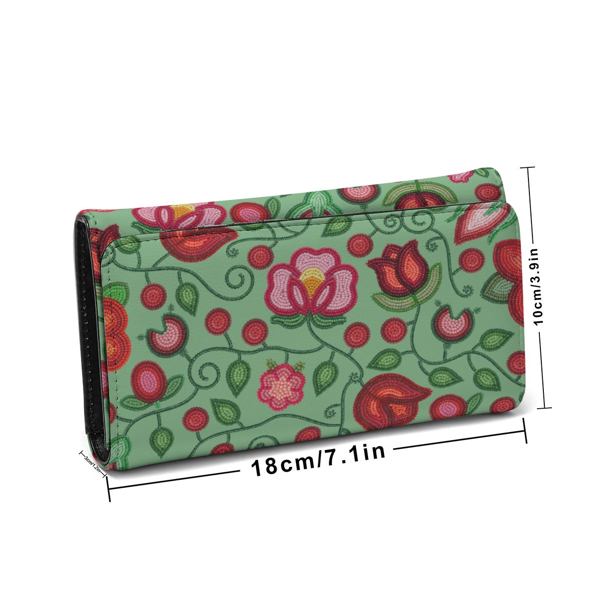Rose Reverie Green Wallet