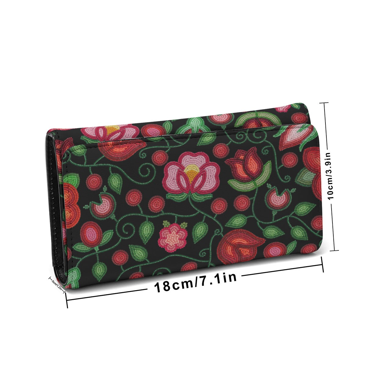 Rose Reverie Black Wallet