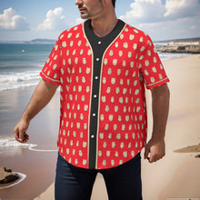 Load image into Gallery viewer, Elk Teeth on Red Short Sleeve Baseball Jersey
