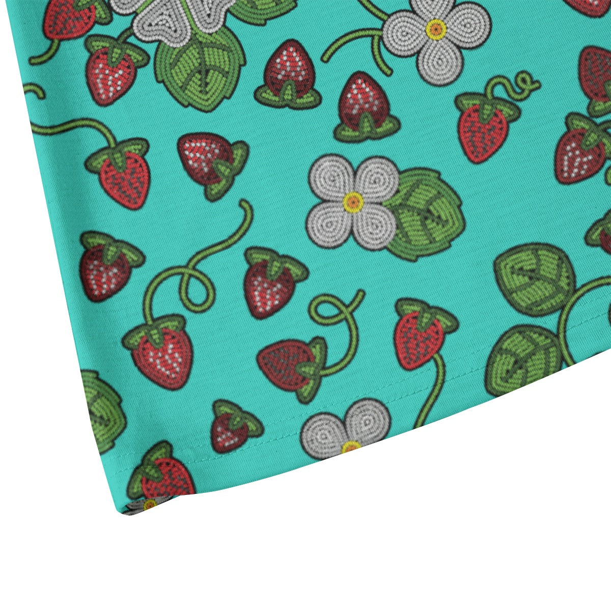 Strawberry Dreams Turquoise Eco Tank Top