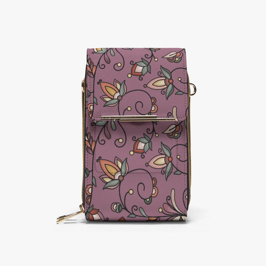 Burnt Sky Petals Magenta Mobile Phone Chest Bag
