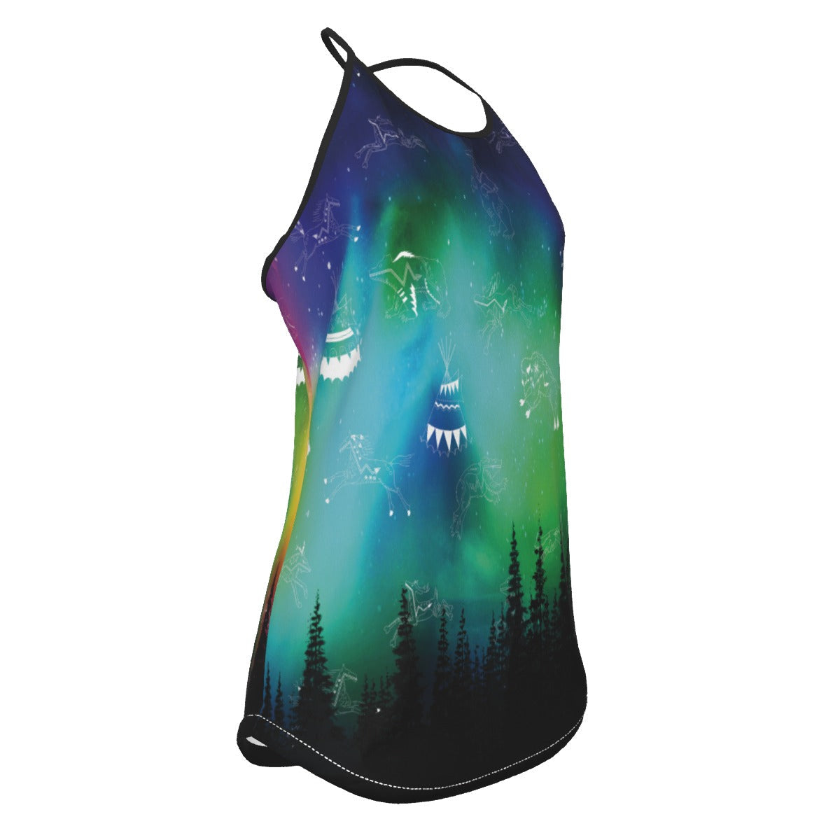 Aurora Medicine Animals Criss-Cross Open Back Tank Top