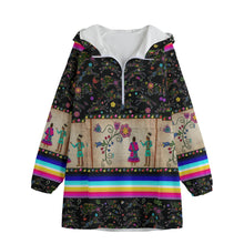 Load image into Gallery viewer, Floral Ledger Sweethearts Long Windbreaker
