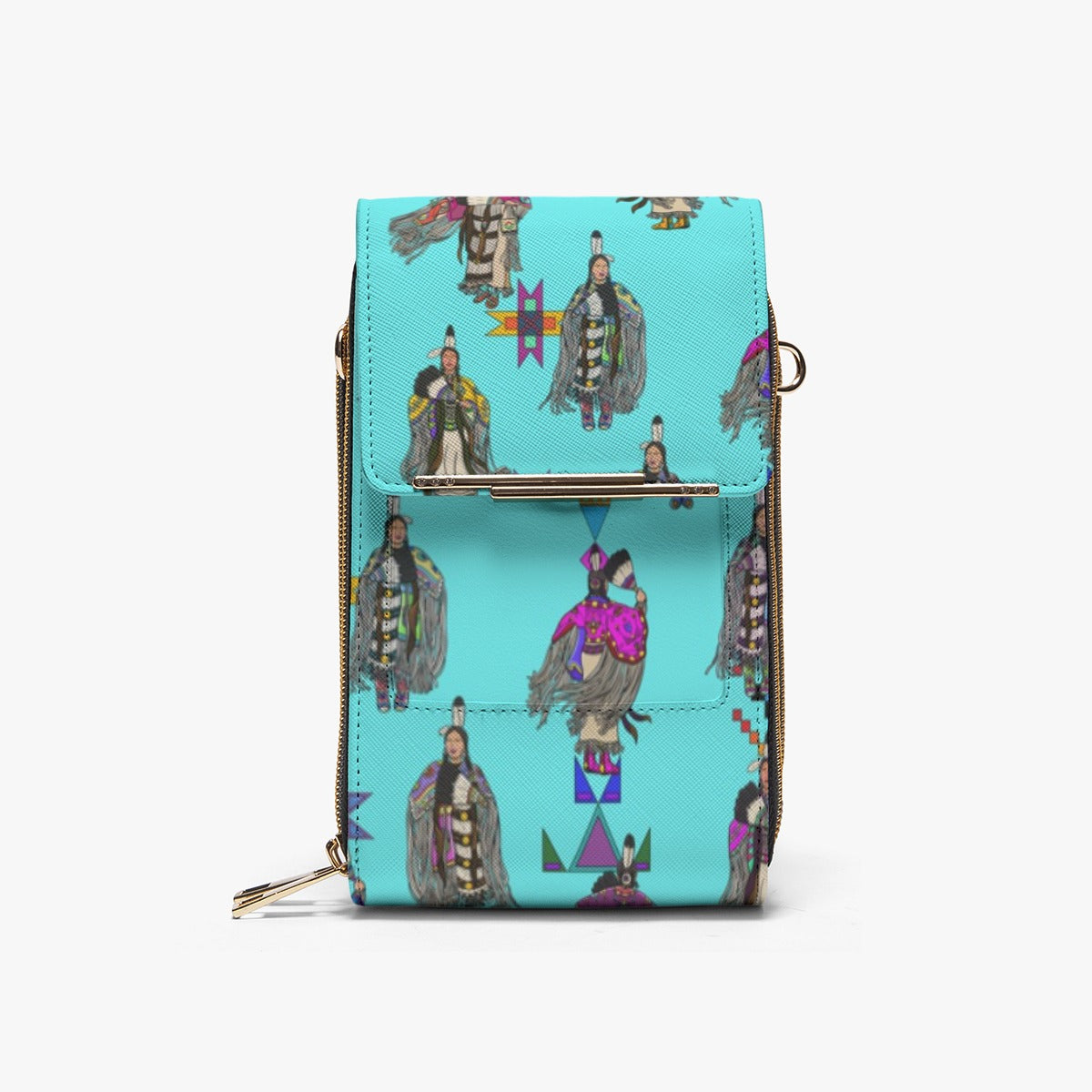 Women's Tradish Dancers Turquoise Mobile Phone Chest Bag