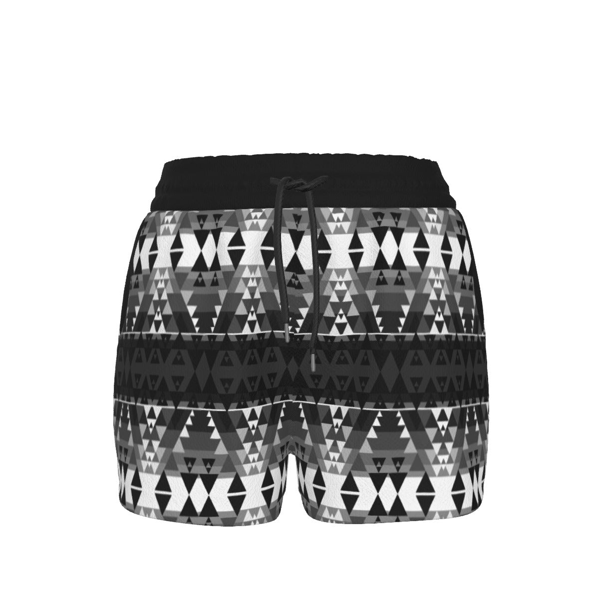 Writing on Stone Black and White  Women's Shorts