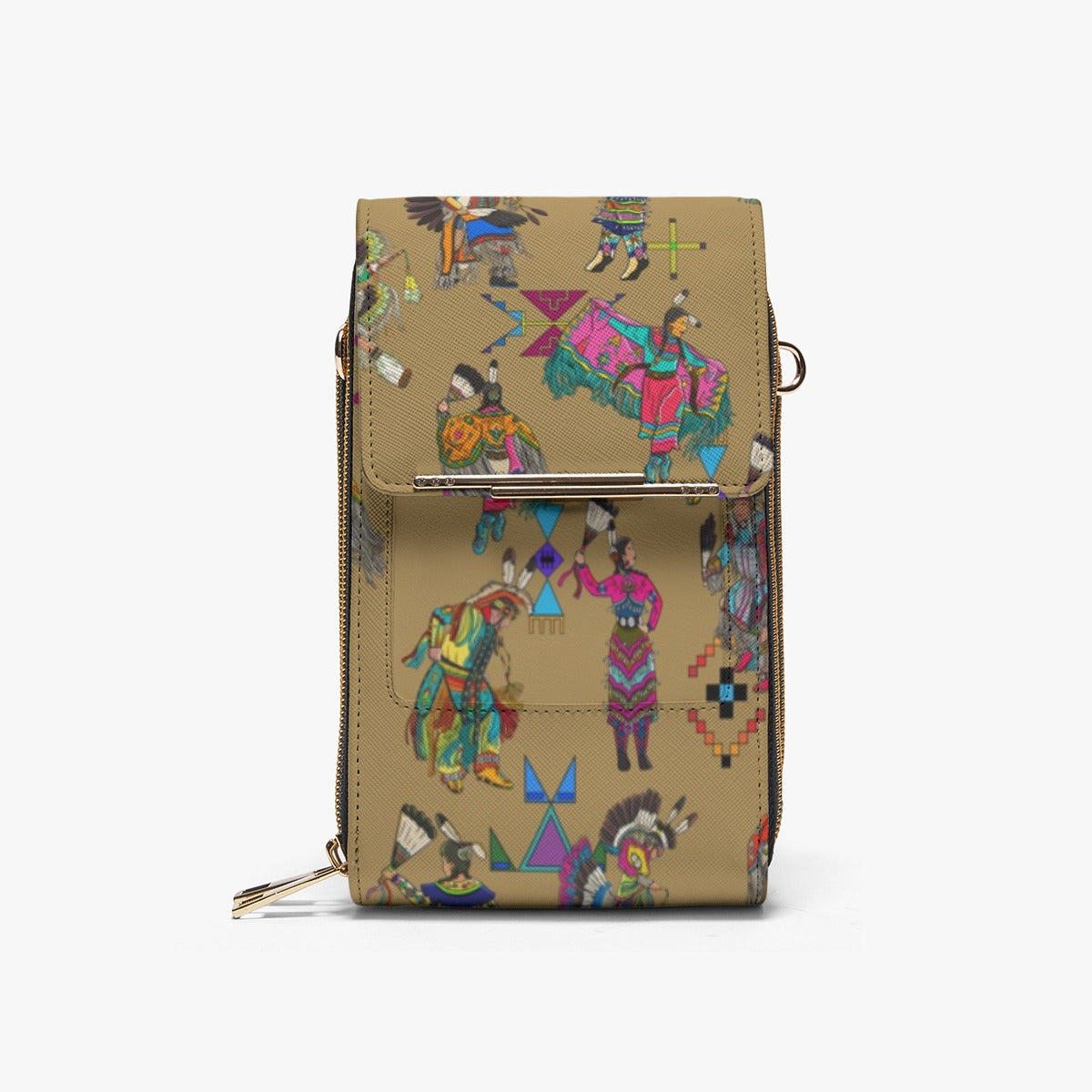 Grand Entry Dancers Earth Mobile Phone Chest Bag