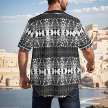 Load image into Gallery viewer, Writing on Stone Black and White Short Sleeve Baseball Jersey
