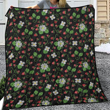 Load image into Gallery viewer, Strawberry Dreams Midnight Lightweight Quilt
