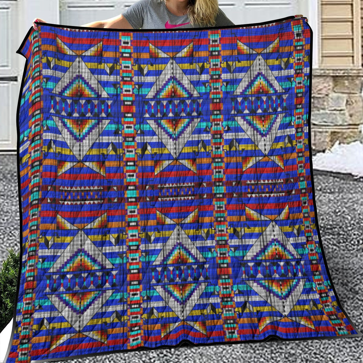 Medicine Blessing Blue Lightweight Quilt