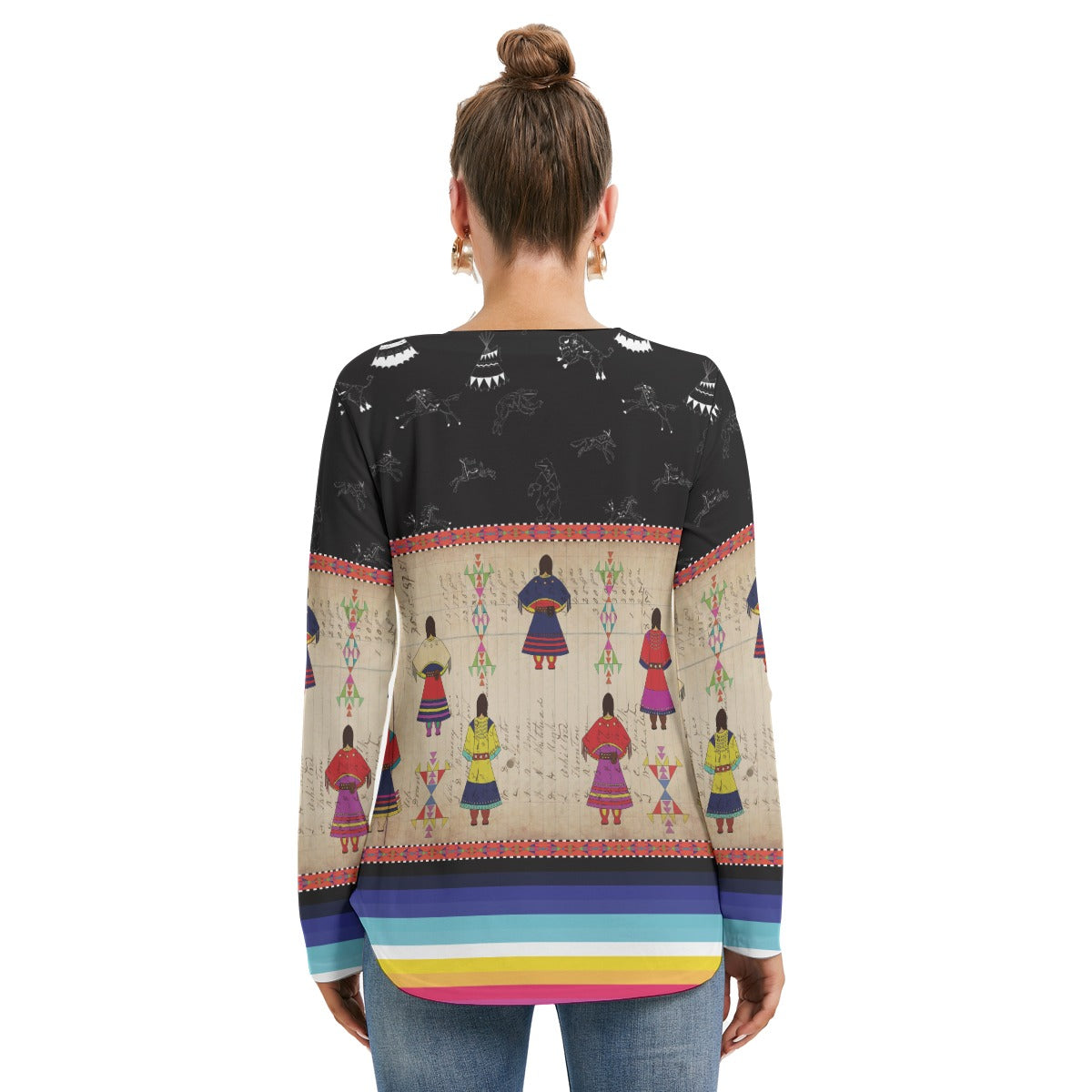 Ledger Round Dance Midnight Tie Sweatshirt