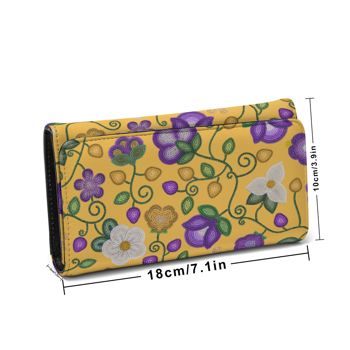 Midnight Moss Bloom Yellow Wallet