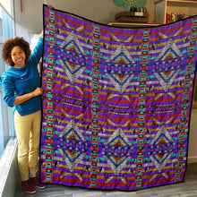 Load image into Gallery viewer, Medicine Blessing Purple Lightweight Quilt
