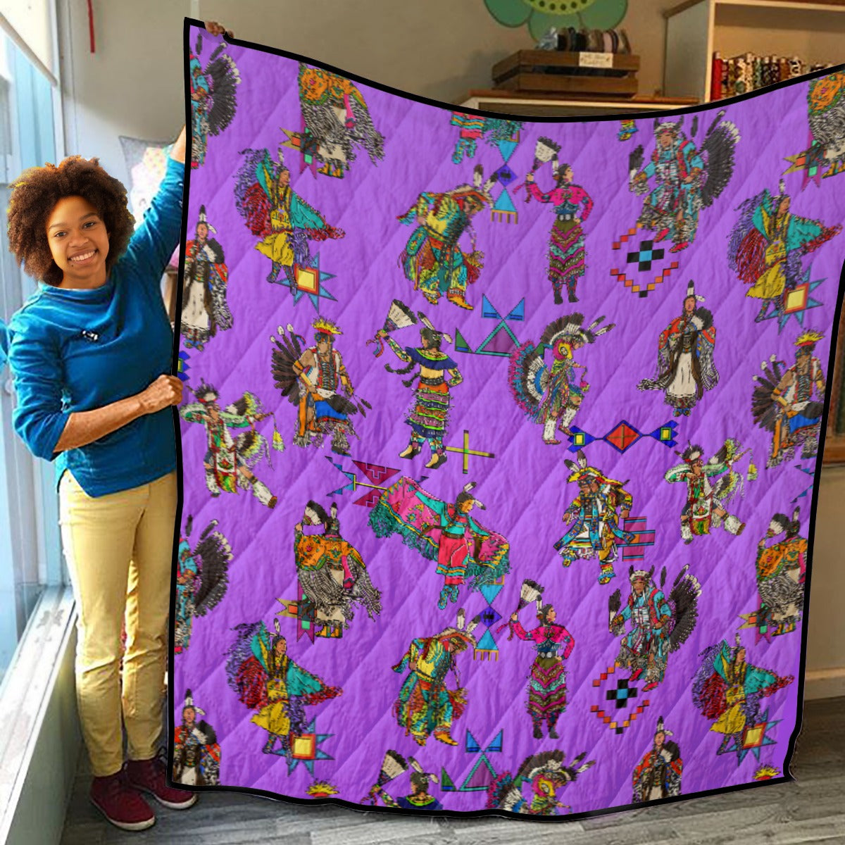 Grand Entry Dancers Purple Lightweight & Breathable Quilt