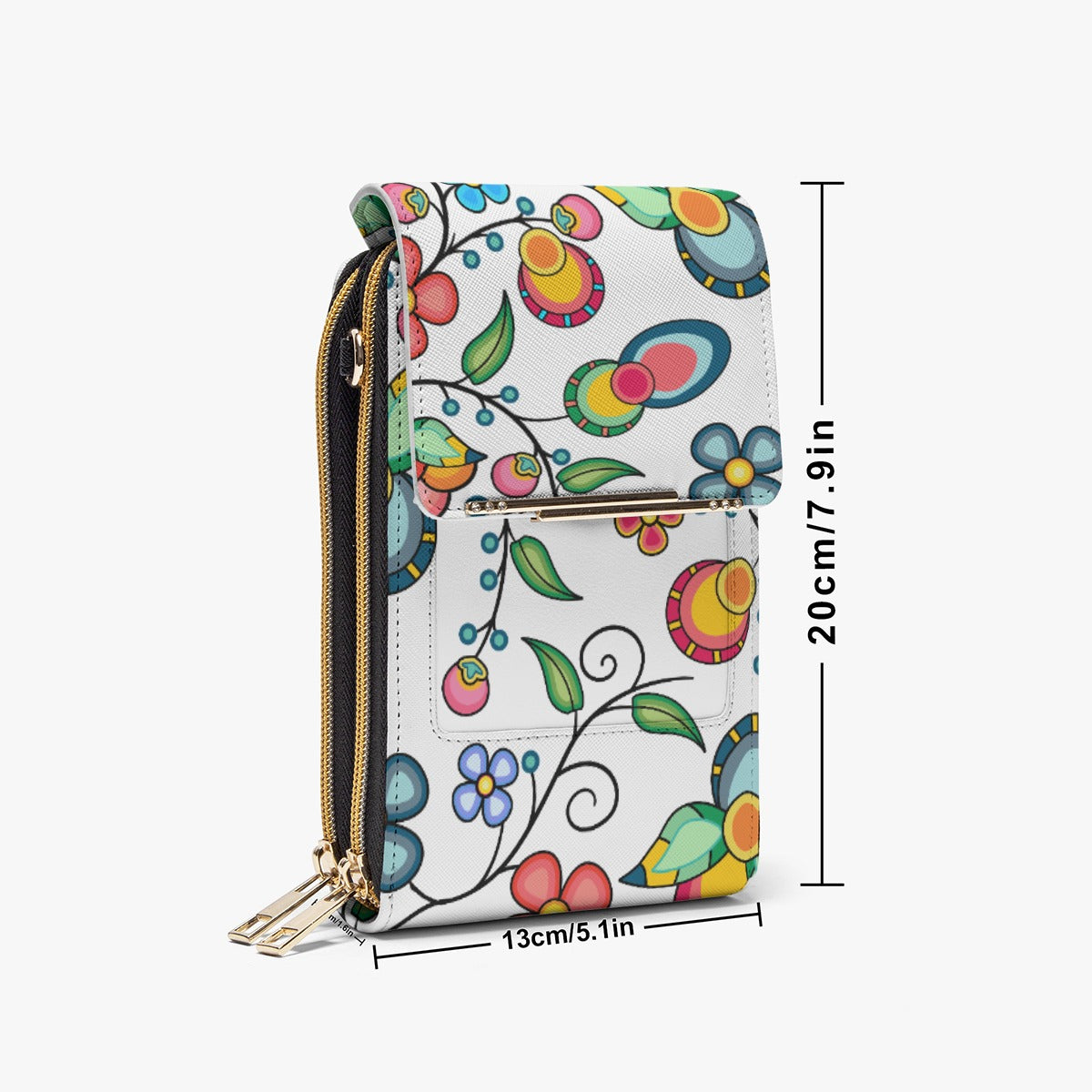 Floral Bounty White Mobile Phone Chest Bag