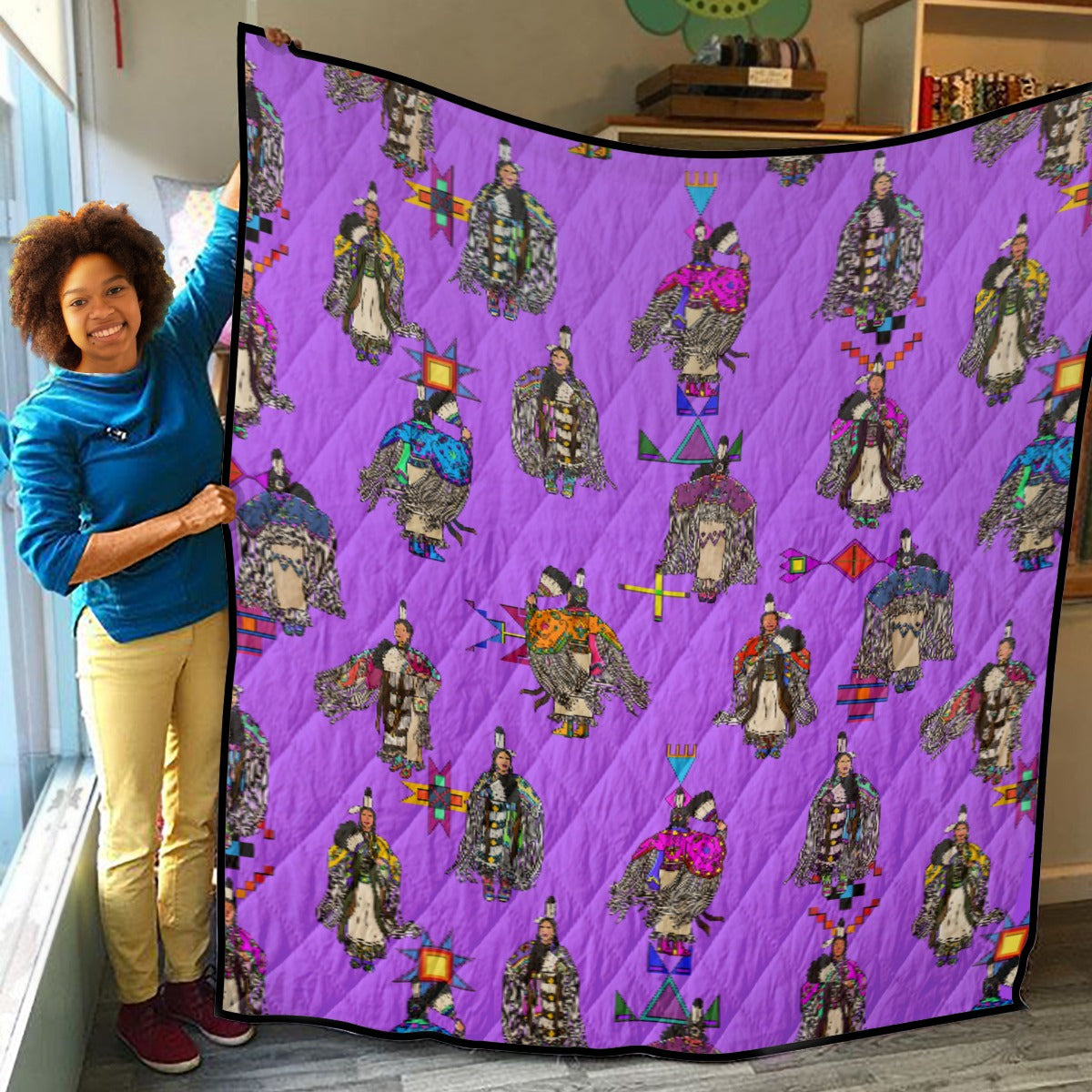 Women's Tradish Dancers Purple Lightweight & Breathable Quilt