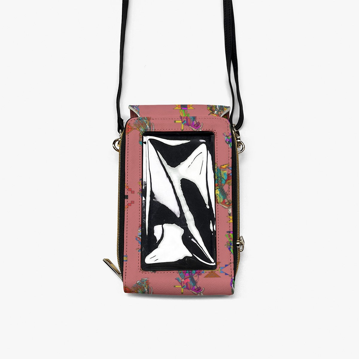 Men's Grass Dancers Terra Cotta Mobile Phone Chest Bag