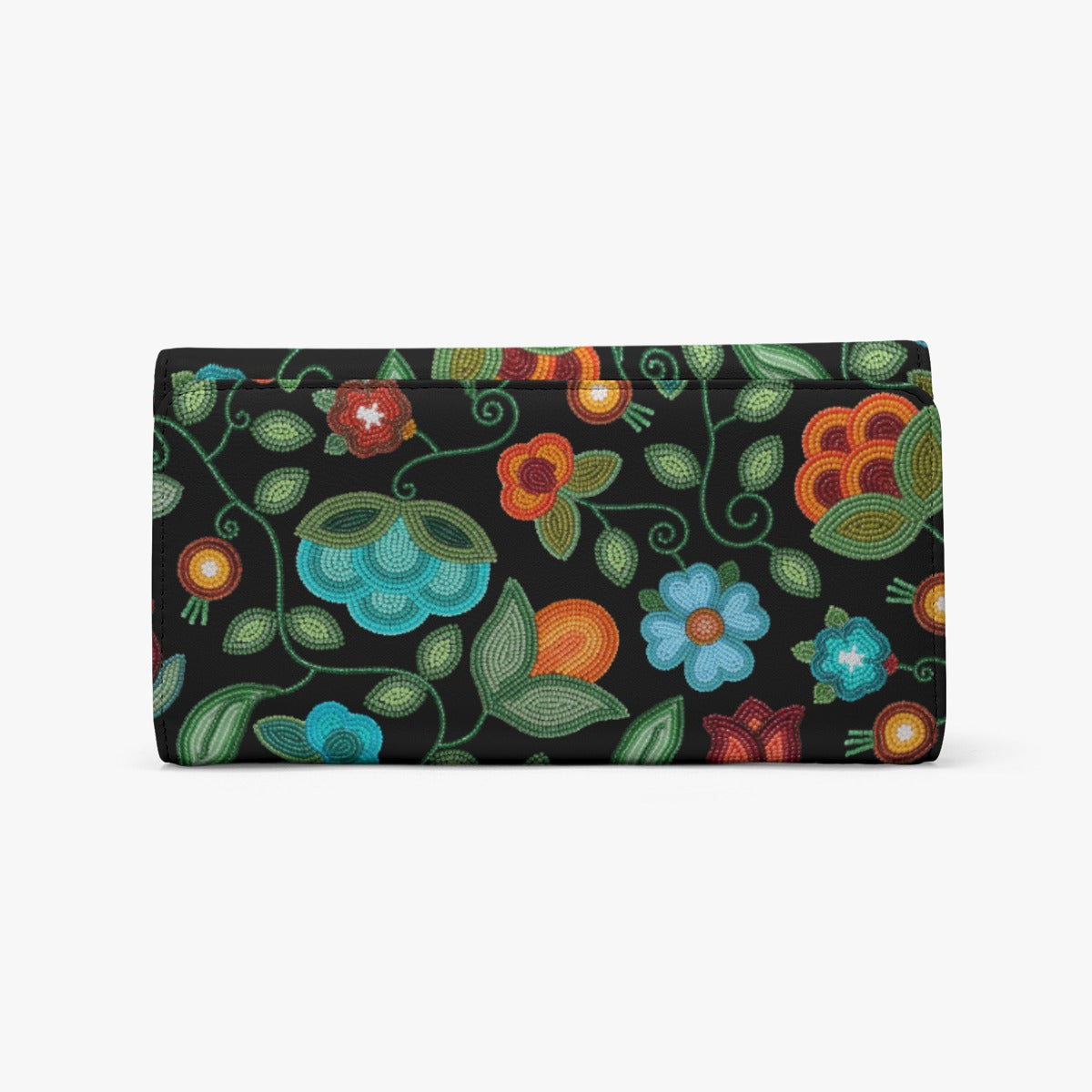 Prairie Fire Petals Black Wallet