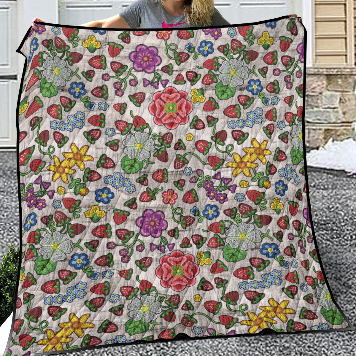 Berry Pop Bright Birch Lightweight Quilt