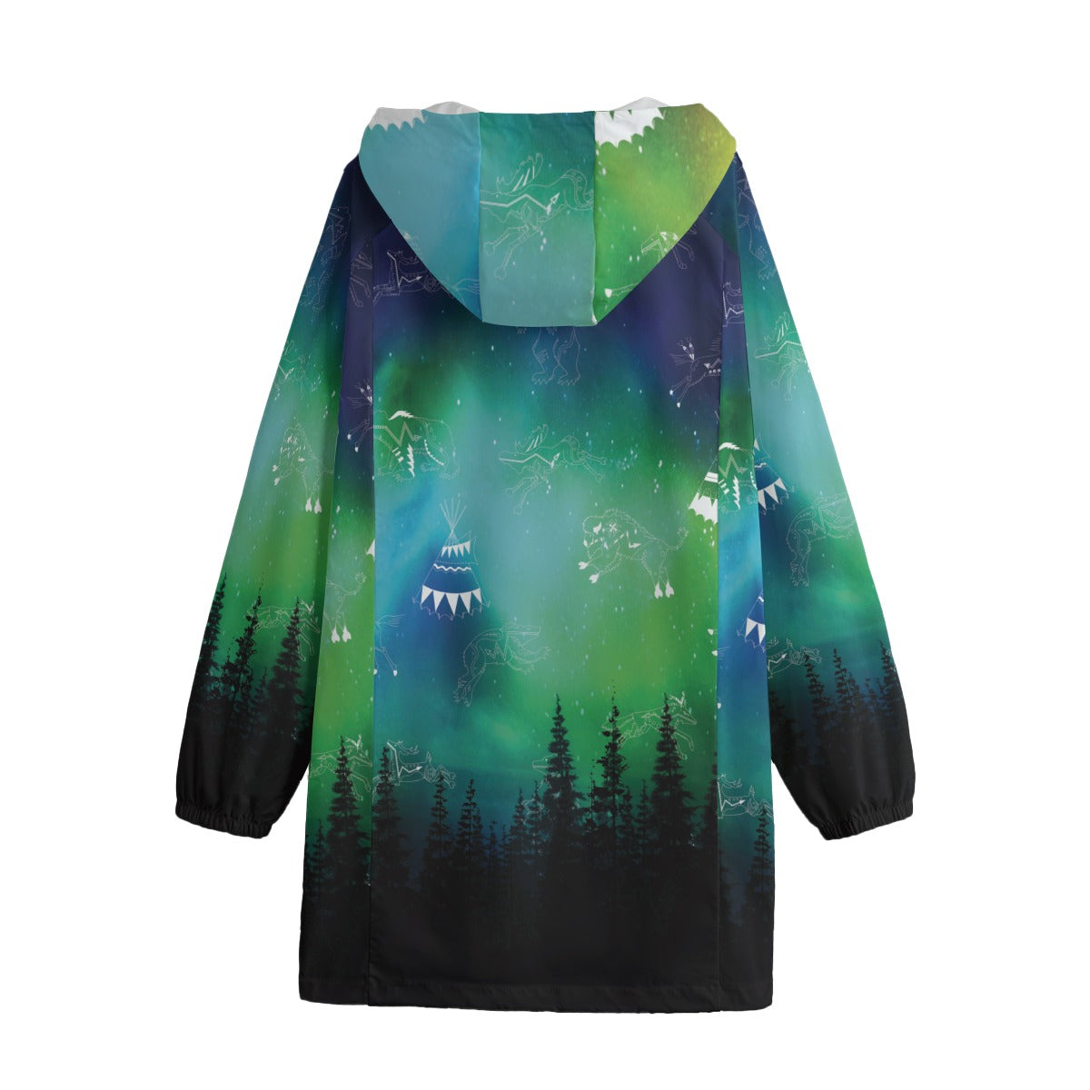 Aurora Medicine Animals Long Windbreaker