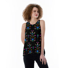 Load image into Gallery viewer, Dakota Damask Black Split Back Tank Top
