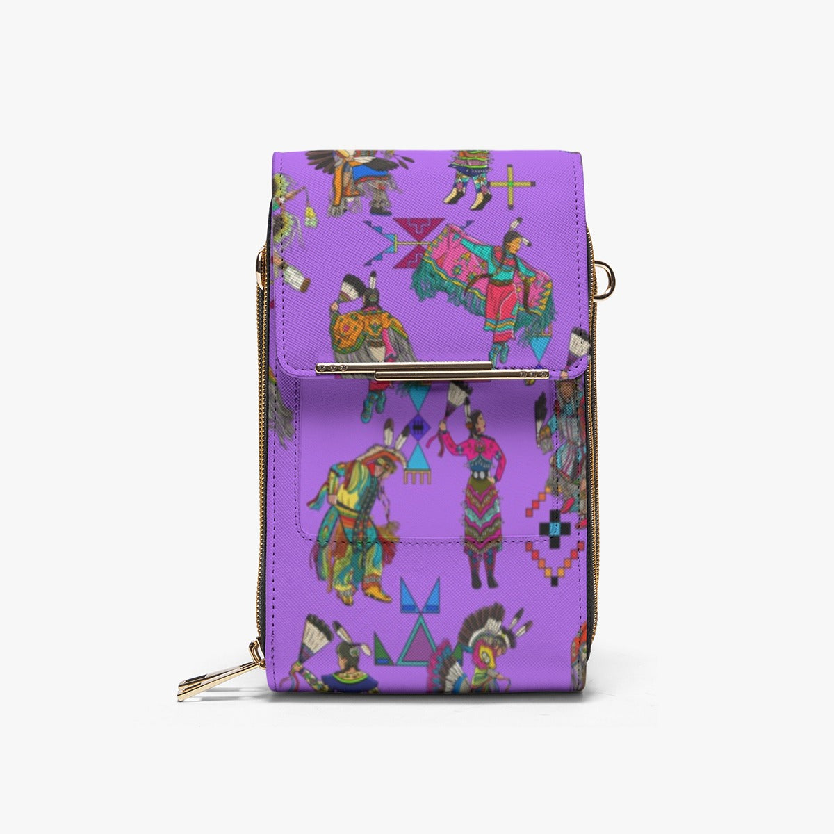 Grand Entry Dancers Purple Mobile Phone Chest Bag