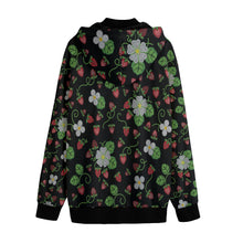 Load image into Gallery viewer, Strawberry Dreams Midnight Varsity Jacket
